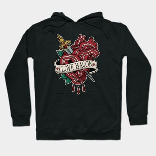 I love Bacon - Tattoo Inspired graphic Hoodie